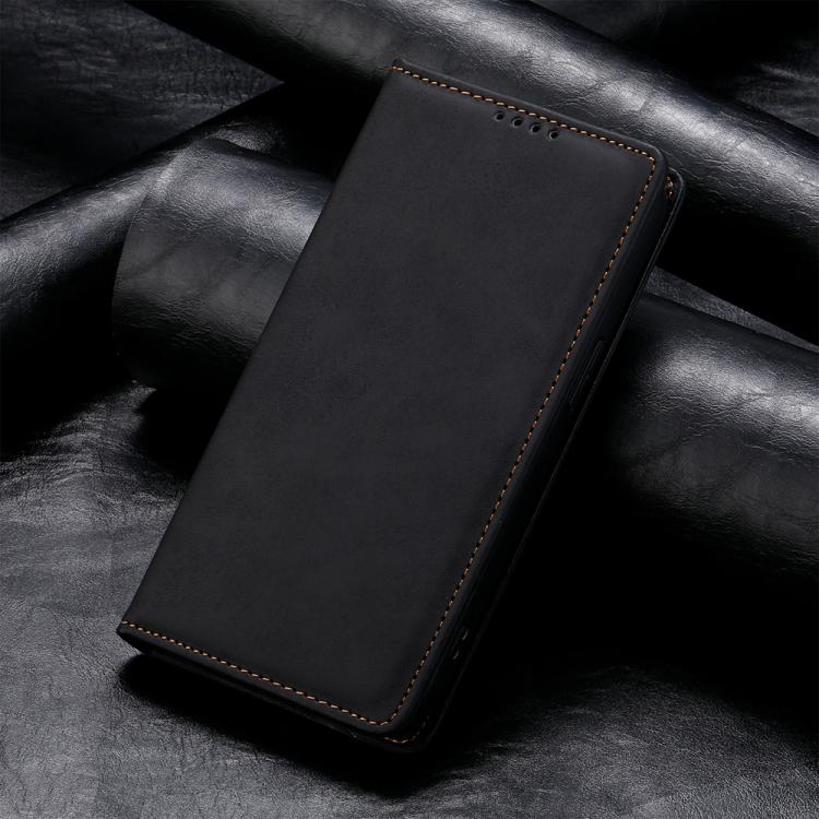 For iPhone 17 Pro Max Business Solid Color Magnetic RFID Leather Phone Case