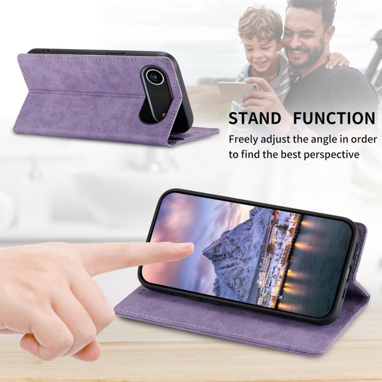 For iPhone Air Business Solid Color Magnetic RFID Leather Phone Case