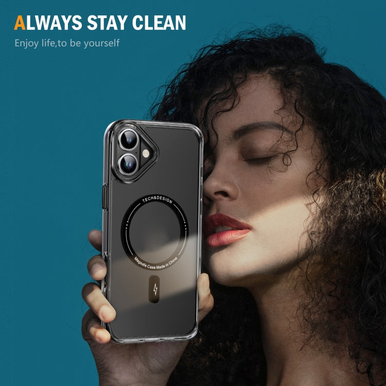 For iPhone 16 Plus Airbag Magsafe PC Hybrid TPU Phone Case