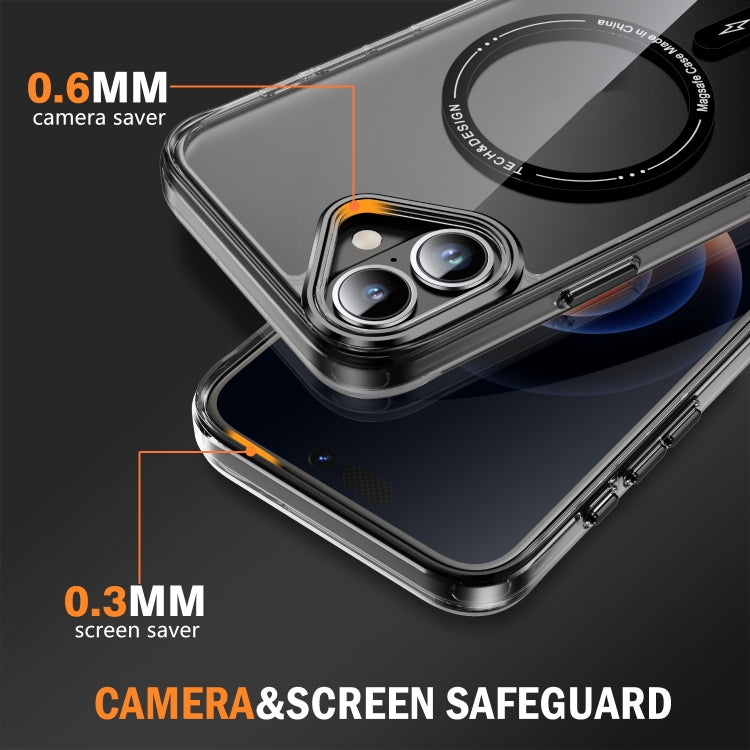 For iPhone 16 Airbag Magsafe PC Hybrid TPU Phone Case
