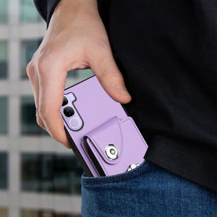 For vivo V40 Lite 5G IDN Organ Card Bag Ring Holder Phone Case