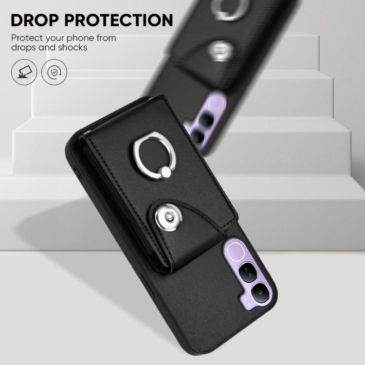 For vivo V40 Lite 5G IDN Organ Card Bag Ring Holder Phone Case