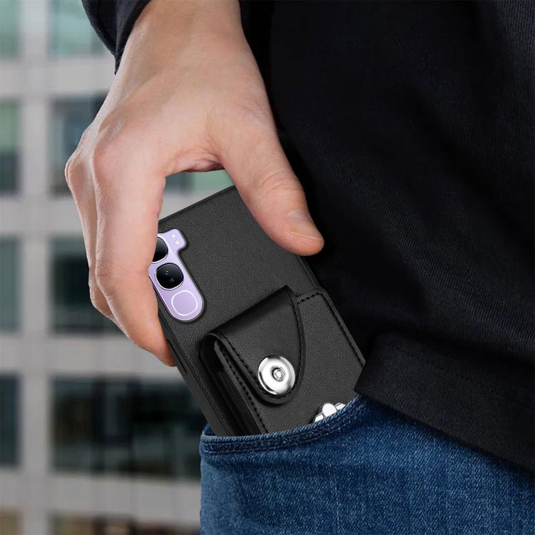 For vivo V40 Lite 5G IDN Organ Card Bag Ring Holder Phone Case