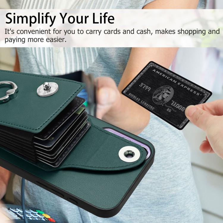 For vivo V40 Lite 5G IDN Organ Card Bag Ring Holder Phone Case
