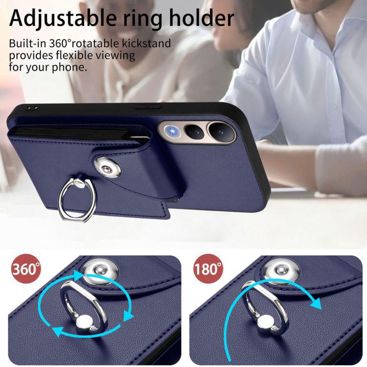 For vivo V50 Lite 5G Organ Card Bag Ring Holder Phone Case