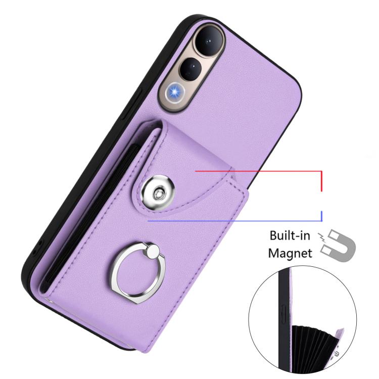 For vivo V50 Lite 5G Organ Card Bag Ring Holder Phone Case