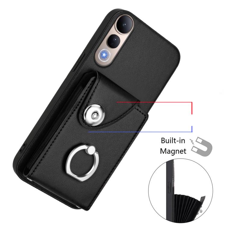 For vivo V50 Lite 5G Organ Card Bag Ring Holder Phone Case
