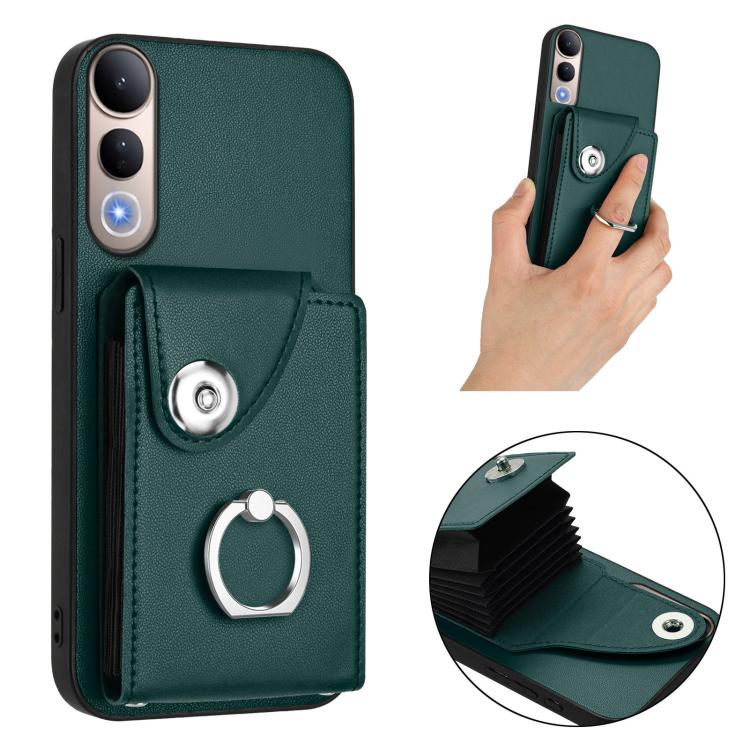 For vivo V50 Lite 5G Organ Card Bag Ring Holder Phone Case
