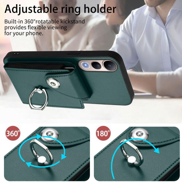 For vivo V50 Lite 5G Organ Card Bag Ring Holder Phone Case