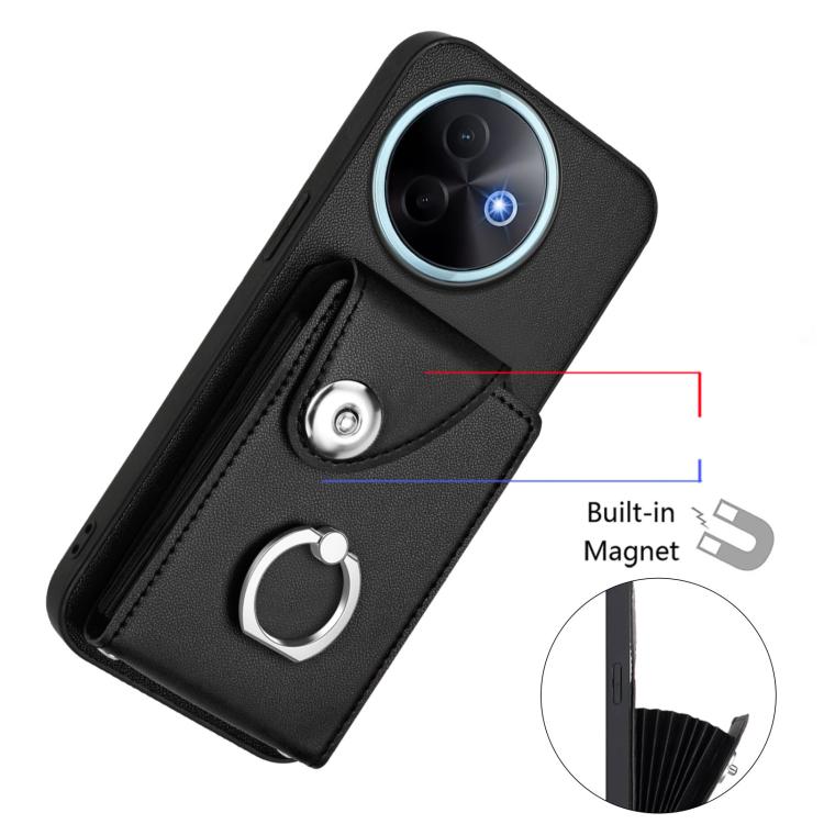 For vivo Y39 5G / Y300i Organ Card Bag Ring Holder Phone Case