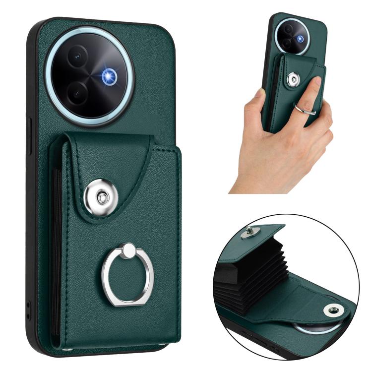 For vivo Y39 5G / Y300i Organ Card Bag Ring Holder Phone Case