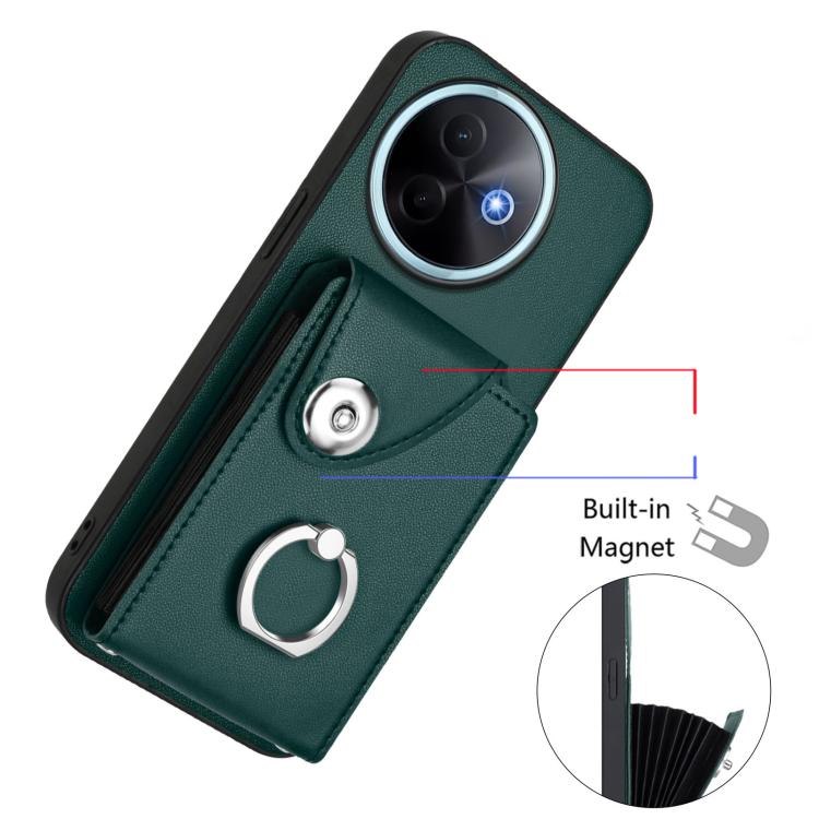 For vivo Y39 5G / Y300i Organ Card Bag Ring Holder Phone Case
