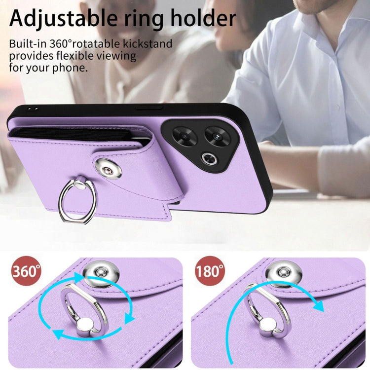 For Redmi 13 4G / 5G Organ Card Bag Ring Holder Phone Case