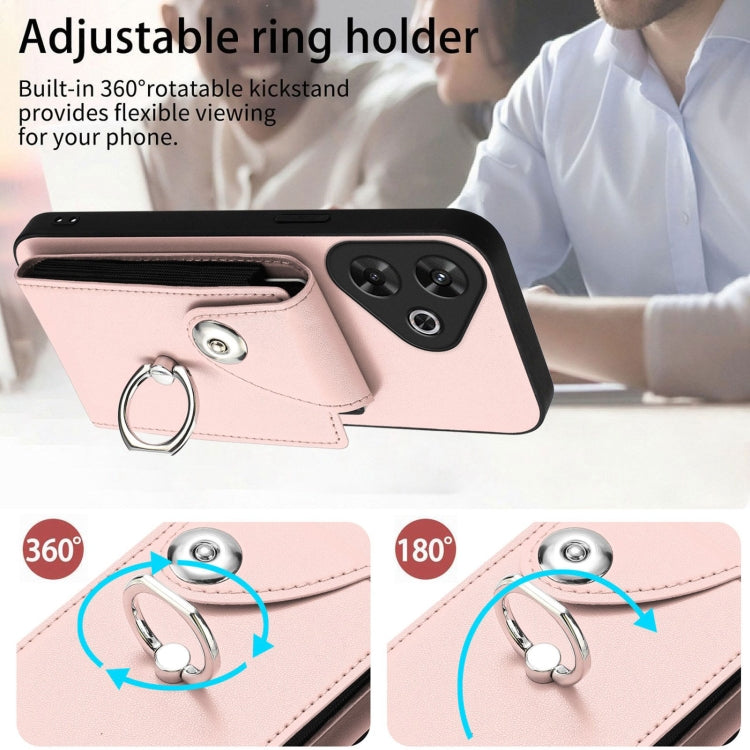 For Redmi 13 4G / 5G Organ Card Bag Ring Holder Phone Case