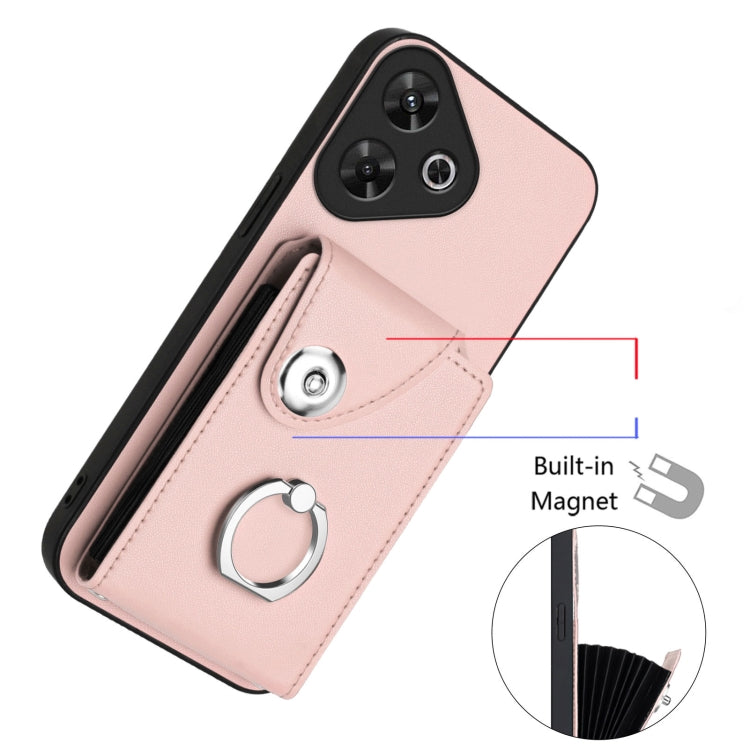 For Redmi 13 4G / 5G Organ Card Bag Ring Holder Phone Case