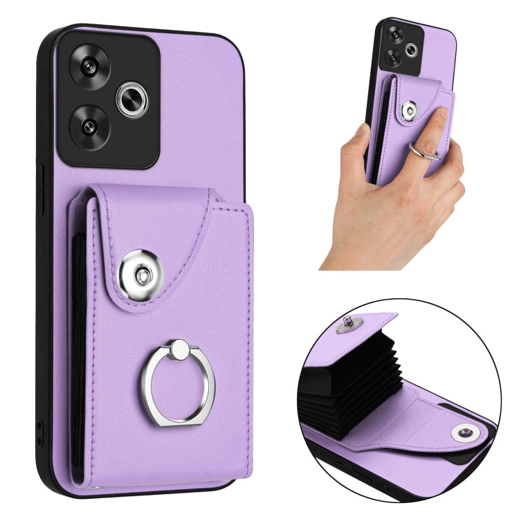 For Redmi Turbo 3 Organ Card Bag Ring Holder Phone Case