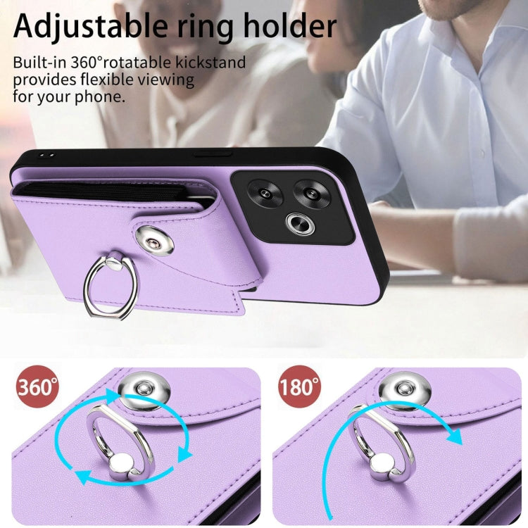 For Redmi Turbo 3 Organ Card Bag Ring Holder Phone Case
