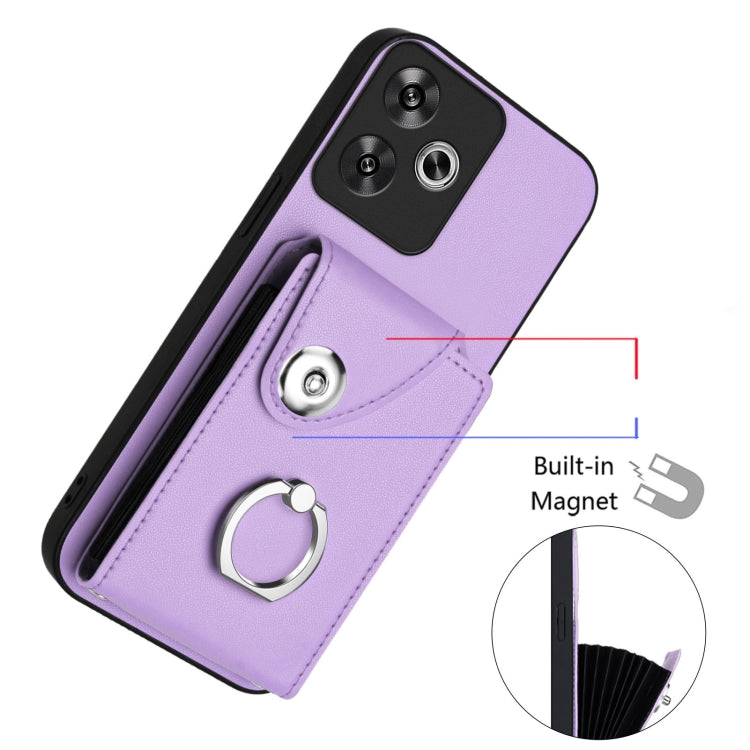 For Redmi Turbo 3 Organ Card Bag Ring Holder Phone Case