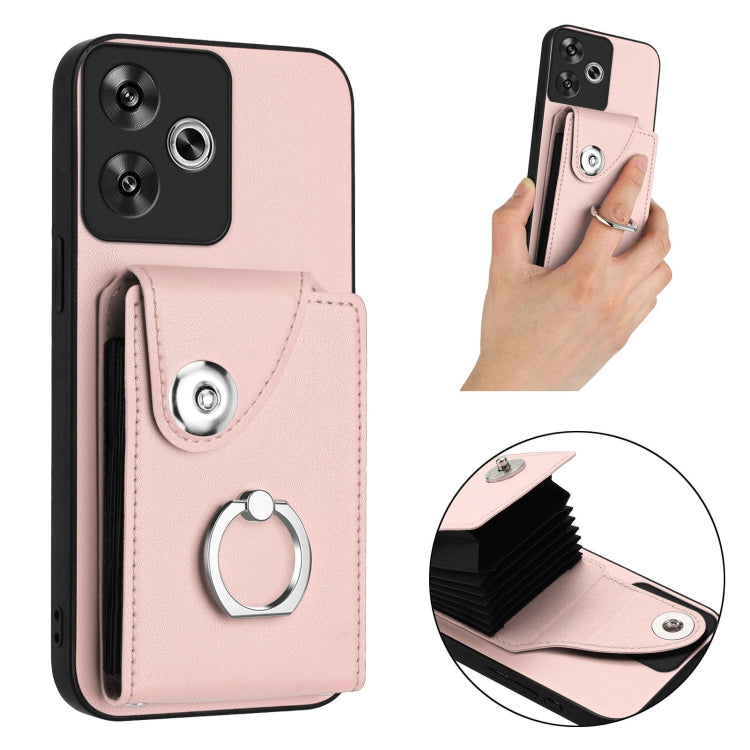 For Redmi Turbo 3 Organ Card Bag Ring Holder Phone Case
