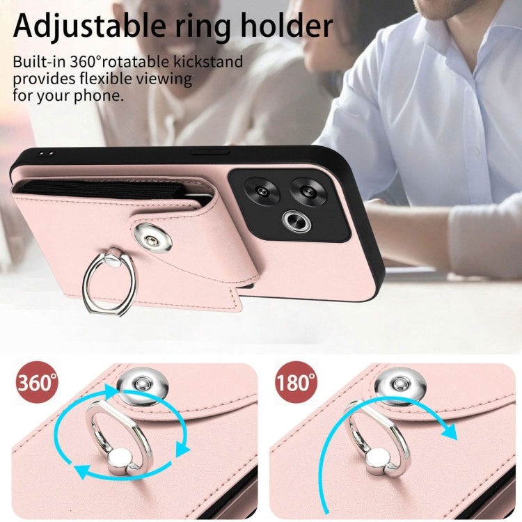 For Redmi Turbo 3 Organ Card Bag Ring Holder Phone Case