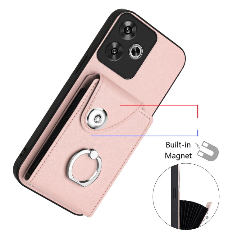 For Redmi Turbo 3 Organ Card Bag Ring Holder Phone Case