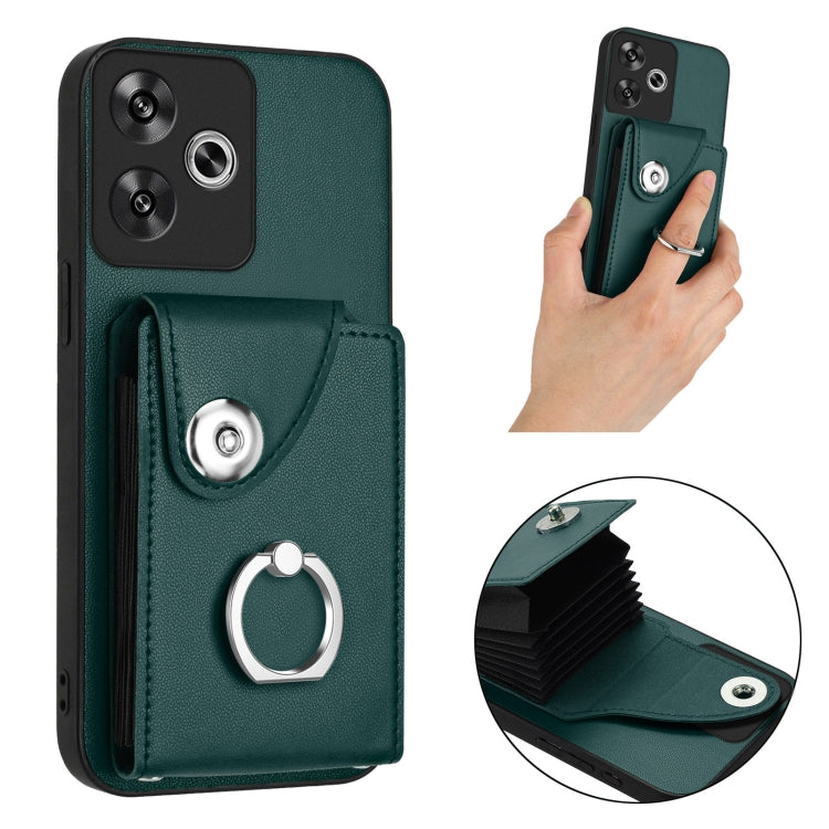 For Redmi Turbo 3 Organ Card Bag Ring Holder Phone Case