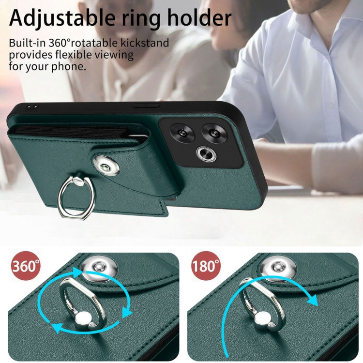 For Redmi Turbo 3 Organ Card Bag Ring Holder Phone Case