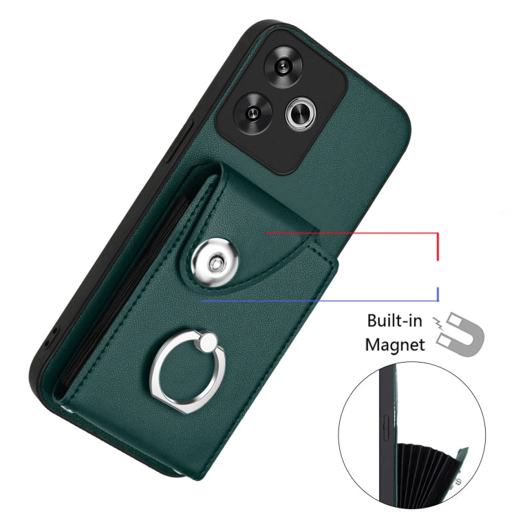 For Redmi Turbo 3 Organ Card Bag Ring Holder Phone Case