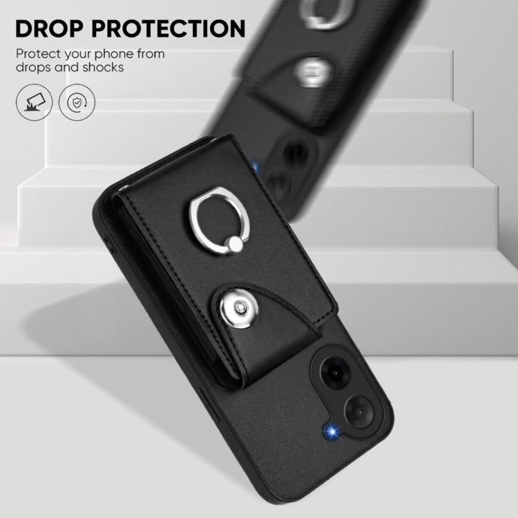 For Redmi A5 4G 171.7mm / Poco C71 Organ Card Bag Ring Holder Phone Case