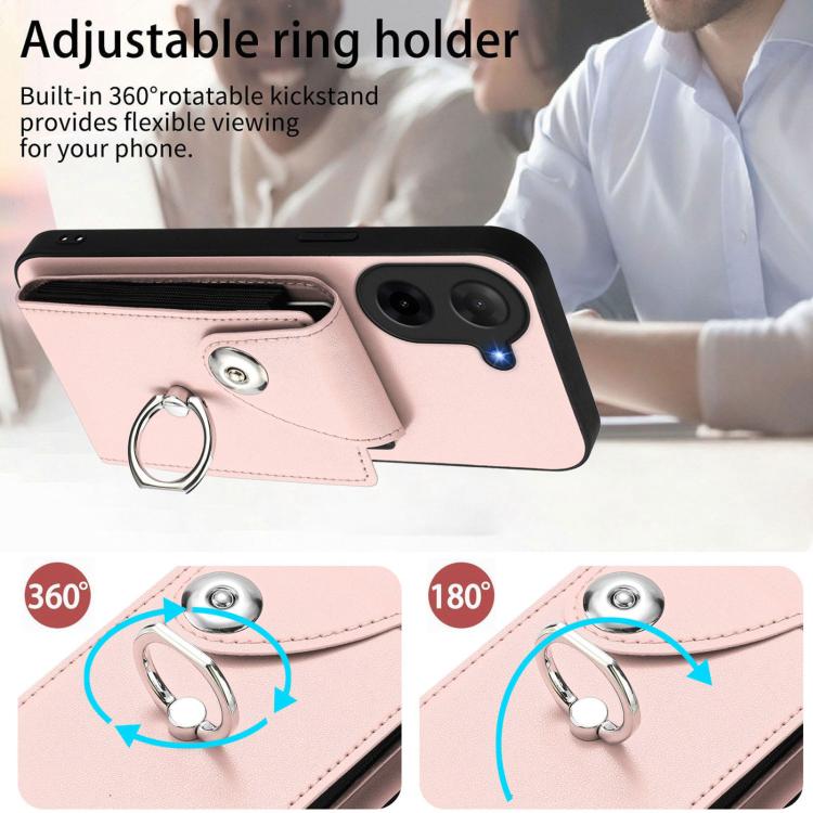 For Redmi A5 4G 171.7mm / Poco C71 Organ Card Bag Ring Holder Phone Case