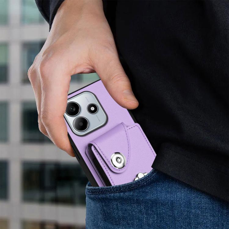 For Redmi Note 14 5G Global Organ Card Bag Ring Holder Phone Case