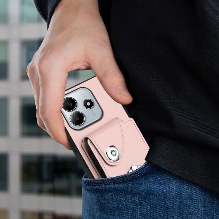 For Redmi Note 14 5G Global Organ Card Bag Ring Holder Phone Case
