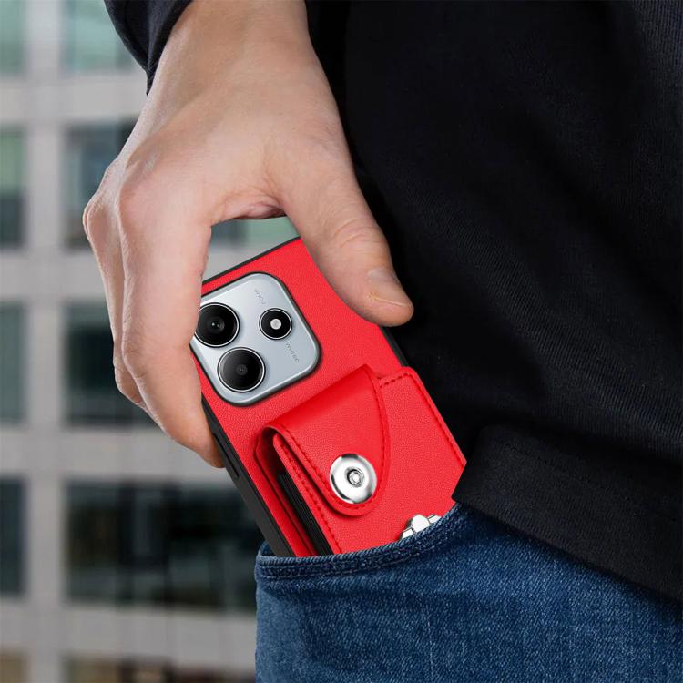 For Redmi Note 14 5G Global Organ Card Bag Ring Holder Phone Case