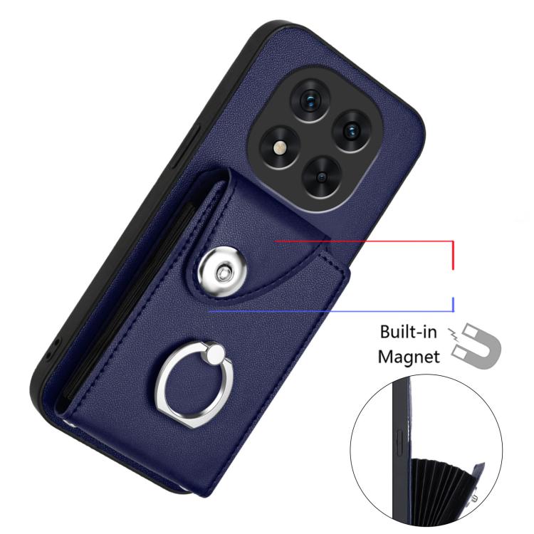 For Redmi Note 14 Pro 5G Global Organ Card Bag Ring Holder Phone Case