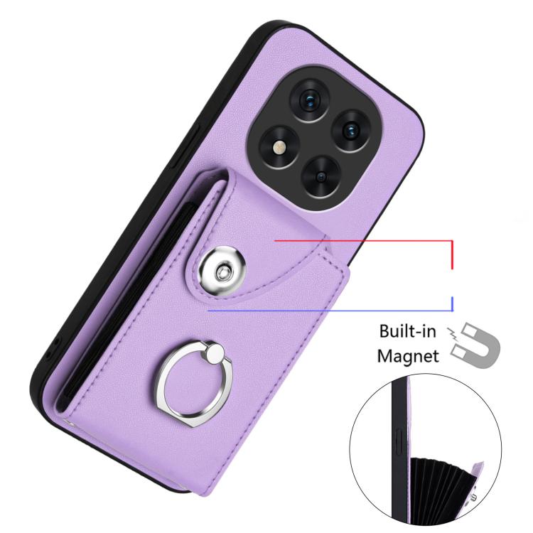 For Redmi Note 14 Pro 5G Global Organ Card Bag Ring Holder Phone Case