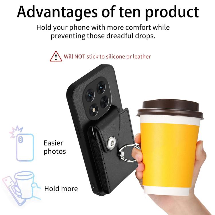 For Redmi Note 14 Pro 5G Global Organ Card Bag Ring Holder Phone Case