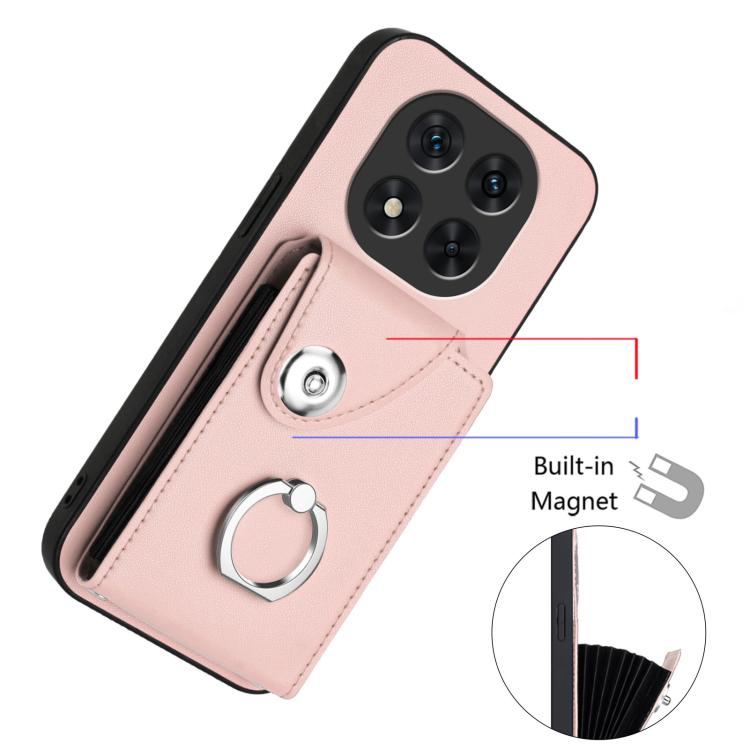 For Redmi Note 14 Pro 5G Global Organ Card Bag Ring Holder Phone Case