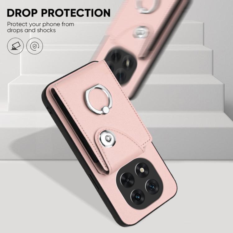 For Redmi Note 14 Pro 5G Global Organ Card Bag Ring Holder Phone Case
