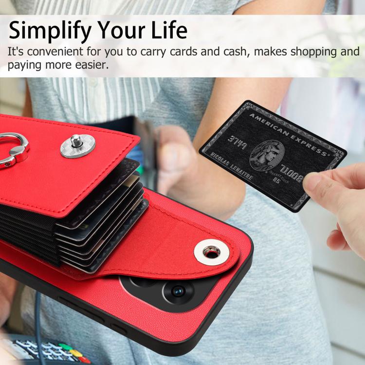 For Redmi Note 14 Pro 5G Global Organ Card Bag Ring Holder Phone Case