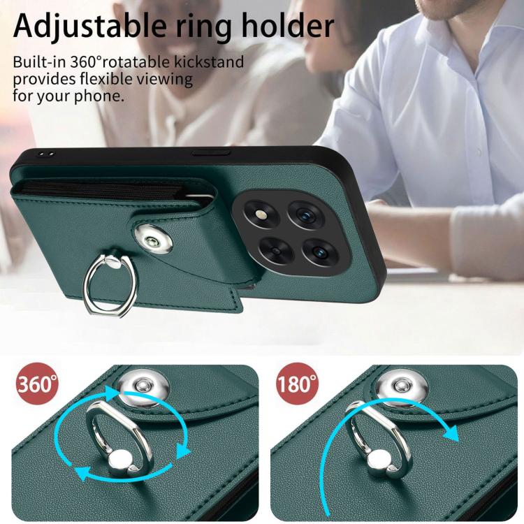 For Redmi Note 14 Pro 5G Global Organ Card Bag Ring Holder Phone Case