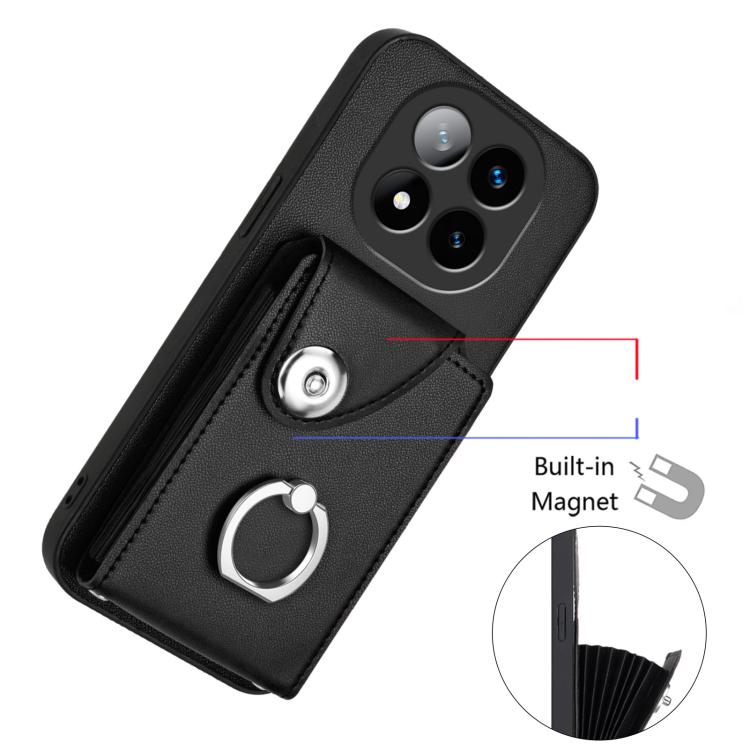 For Redmi Note 14 Pro+ 5G Global Organ Card Bag Ring Holder Phone Case