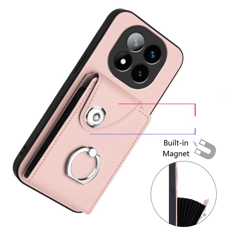 For Redmi Note 14 Pro+ 5G Global Organ Card Bag Ring Holder Phone Case