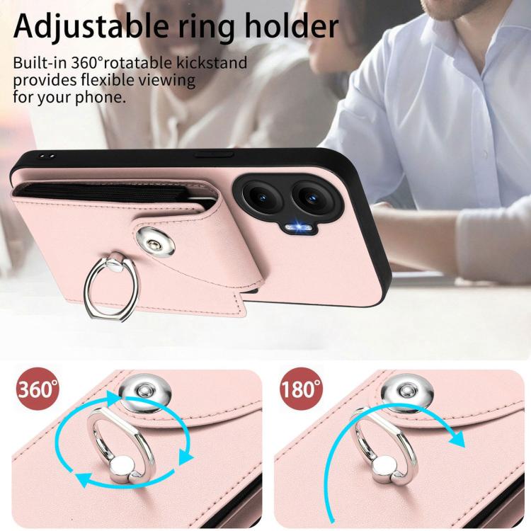 For Redmi Turbo 4 Pro / Poco F7 Organ Card Bag Ring Holder Phone Case