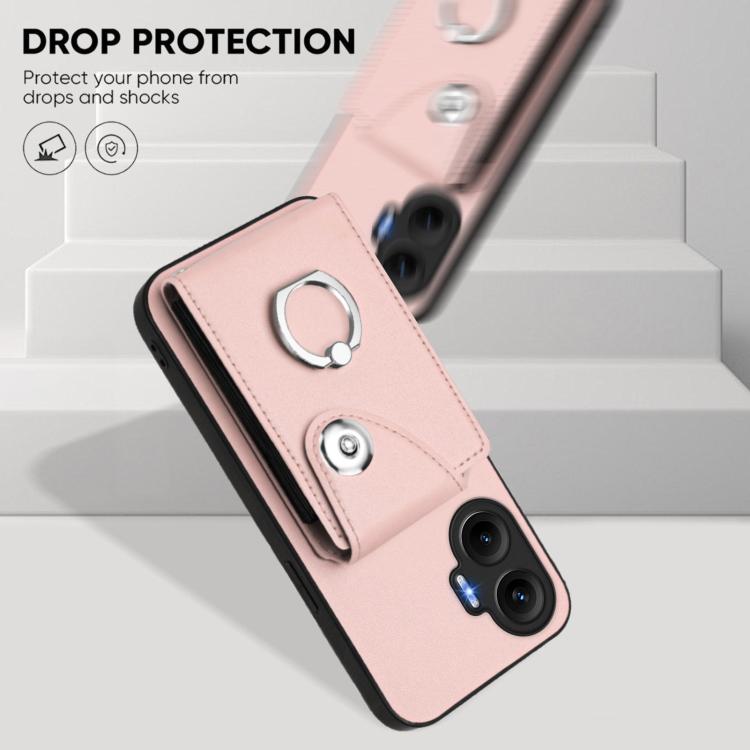 For Redmi Turbo 4 Pro / Poco F7 Organ Card Bag Ring Holder Phone Case