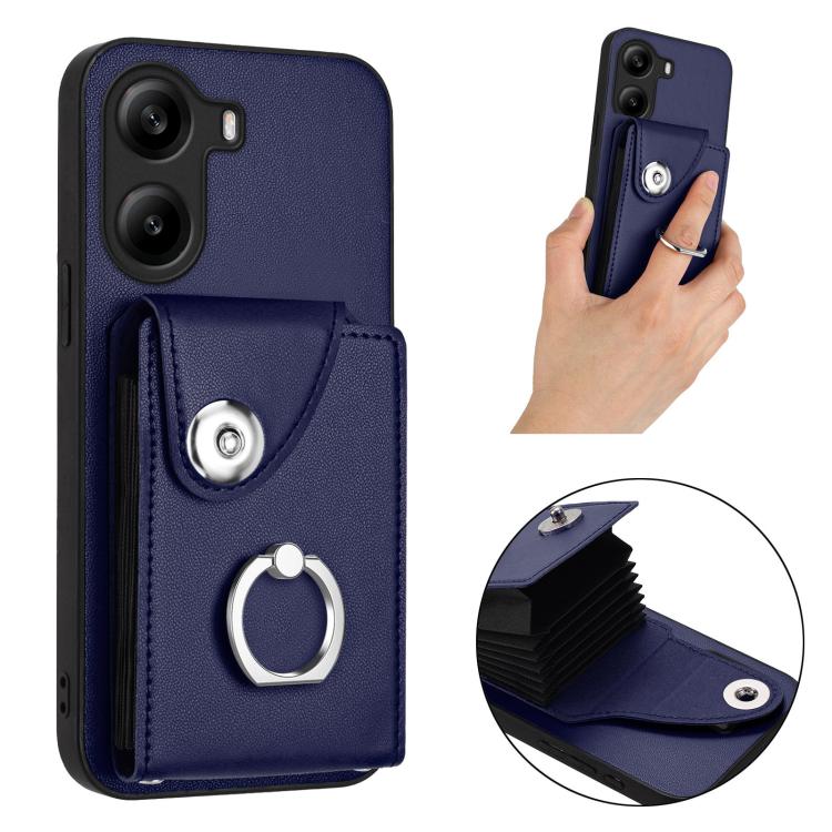 For Xiaomi Poco X7 Pro Organ Card Bag Ring Holder Phone Case