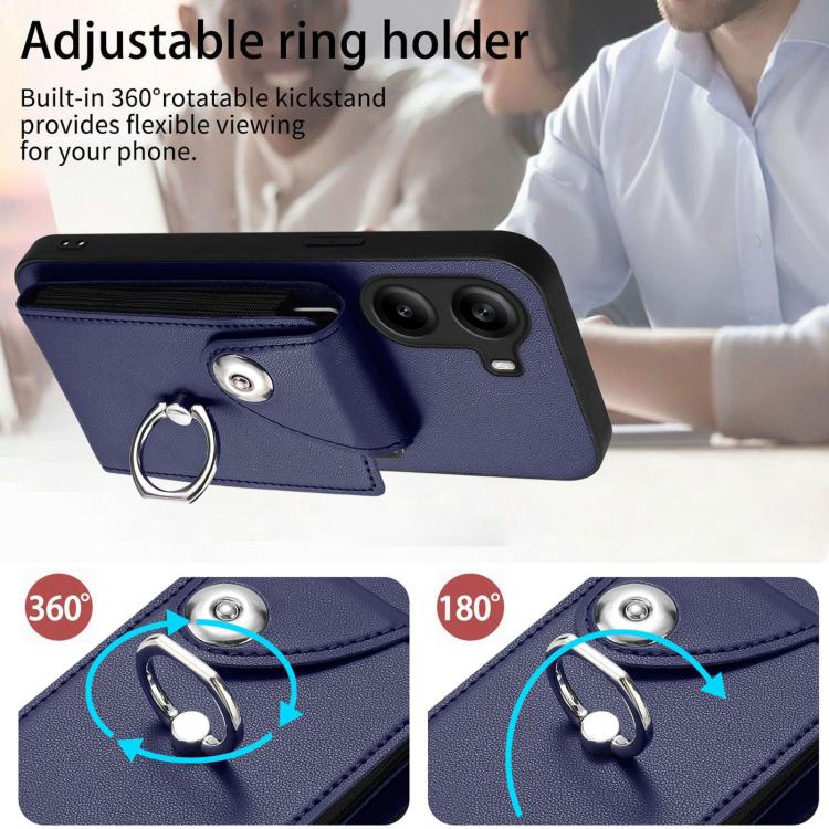 For Xiaomi Poco X7 Pro Organ Card Bag Ring Holder Phone Case