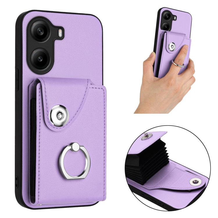 For Xiaomi Poco X7 Pro Organ Card Bag Ring Holder Phone Case