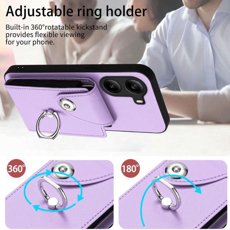 For Xiaomi Poco X7 Pro Organ Card Bag Ring Holder Phone Case