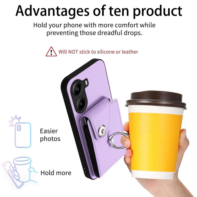For Xiaomi Poco X7 Pro Organ Card Bag Ring Holder Phone Case