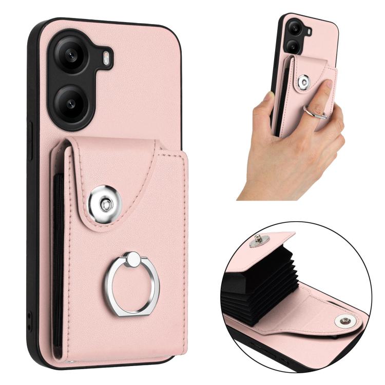 For Xiaomi Poco X7 Pro Organ Card Bag Ring Holder Phone Case